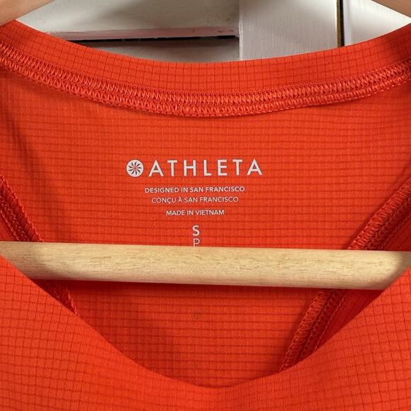 NWOT Athleta Grid Knit Tank Trillium Red WOMENS SIZE SMALL 602644 Summer 2025 - Picture 3 of 10